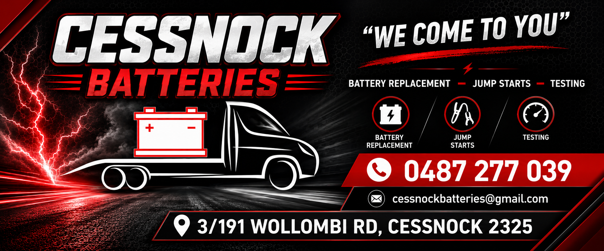 Cessnock Batteries — battery replacement, jump starts and testing, 3/191 Wollombi Rd, Cessnock